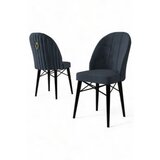 Hanah home set 4 stolice ritim anthracite black | ePonuda.com