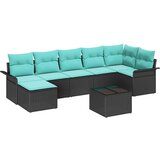  Sjedeća garnitura za vrt s pohranom 8 pcs Crna poliratan | shoptok.hr