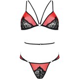 Passion Peonia - komplet modrčkov (rdeča in črna) | Shoptok.si