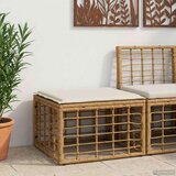  Vrtnarski puf z blazino Naravna 55 x 55 x 37 cm poli ratan, (5000240804) | Shoptok.si
