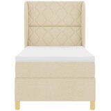  Krevet s opruga kutije s uzglavljem Krema 200 x 90 cm tkanina | shoptok.hr