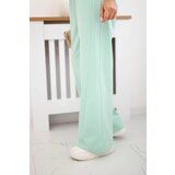 Kesi Włoski Punto set blouse + wide-leg pants mint | Shoptok.si
