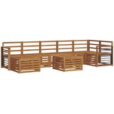  Set vanjskih sofa 8 kom. Prirodna Smeđa 306 x 128,5 x 73 cm | shoptok.hr