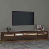 TV ormarić s LED svjetlima boja smeđeg hrasta 240x35x40 cm | shoptok.hr