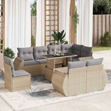  9-dijelni set vrtnih sofa s jastucima bež od poliratana | shoptok.hr