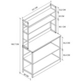 MID.YOU Kuhinjski Regal Insasi, Barva Hrasta, Črna | Shoptok.si