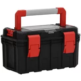 vidaXL Škatla za orodje črna in rdeča 45x28x26,5 cm