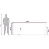  Retraktabilna bočna tende Sivosmeđa 300 x 100 cm Poliester | shoptok.hr