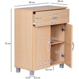 MID.YOU OMARA ZA ČEVLJE barve bukve | Shoptok.si
