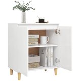  Komoda s drvenim nogama bijela 60x35x70 cm konstruirano drvo | Eponuda.ba