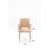 Hanah home baštenski set rattan 80x80 small lux masa takimi cappucino | ePonuda.com
