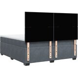  Krevet s oprugama i madracem tamnosivi 200x200 cm baršunasti | shoptok.hr