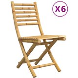  Sklopive vrtne stolice 6 kom 43 x 54 x 88 cm od bambusa | shoptok.hr