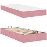  Okvir kreveta s madracem 2 pcs Ružičasta Baršun | shoptok.hr