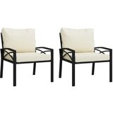  Vrtne stolice s jastucima boje pijeska 2 kom 68x76x79 m čelične | shoptok.hr