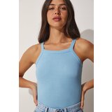 Happiness İstanbul Camisole - Blue - Fitted Cene