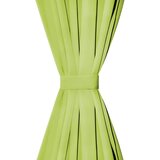 MIKRO Satenske Zavjese 2 kom s Tregerima 140x175 cm Zelene | shoptok.hr