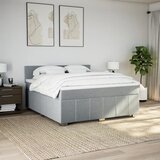  Krevet s oprugama i madracem svjetlosivi 180x200 cm od tkanine | shoptok.hr