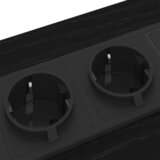 vidaXL Nočna omarica 2 pcs Črni hrast 42 x 41 x 61 cm Konstruiran les | Shoptok.si