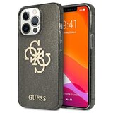 Guess GUHCP13XPCUGL4GBK big logo silikonski ovitek za iphone 13 pro max - z zlatimi bleščicami Cene