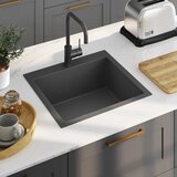The Living Store Ročno izdelano kuhinjsko pomivalno korito črno nerjaveče jeklo - Kuhinjsko Korito, (21750098) | Shoptok.si
