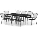  9-dijelni vrtni blagovaonski set antracit čelični | Eponuda.com