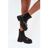 Boto Women's Platform Ankle Boots With Chain Black Marvella Cijene