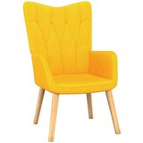  Stolica za opuštanje s osloncem za noge boja senfa od tkanine | shoptok.hr