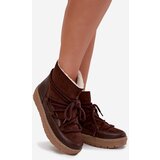 Boto Women's Snow Boots With Laces Chocolate Rebekah | Shoptok.si