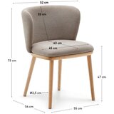 Kave Home Svetlo rjav jedilni stol Ciselia – | Shoptok.si