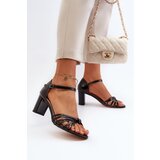 EVENTO Women's Black Strappy Sandals Pyrrette | shoptok.hr
