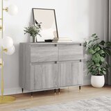 vidaXL Komoda 2 kosa siva sonoma 40x35x70 cm inženirski les | Shoptok.si