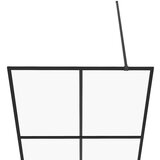 vidaXL Pregrada za tuširanje s prozirnim staklom ESG 90 x 195 cm crna | shoptok.hr