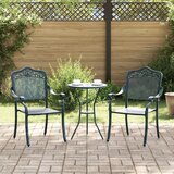 vidaXL Zelena Aluminij Standard Dekorativni umetci Vanjska stolica | shoptok.hr