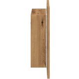 vidaXL LED kopalniška omarica z ogledalom artisan hrast 40x12x45 cm | Shoptok.si
