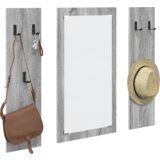 vidaXL Nadwyčajna obešalnik za plašče Siva sonoma 96 x 1.5 x 90 cm | Shoptok.si