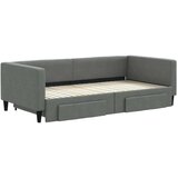 vidaXL Dnevni krevet na razvlačenje tamnosivi 100 x 200 cm od tkanine | shoptok.hr