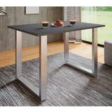 MID.YOU Jedilna Miza Xona, Antracit, Srebrna, 80x50cm | Shoptok.si