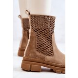 Boto Leather boots Workers Nicole Light brown 2711 | Shoptok.si