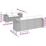  6-dijelni set vrtnih sofa s jastucima crni od poliratana | shoptok.hr