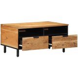 vidaXL Kavni mizica 80x54x40 cm Trden akacijev les, (22056253) | Shoptok.si