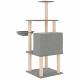  Penjalica za mačke sa stupovima za grebanje svjetlosiva 132 cm | shoptok.hr