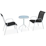  3-dijelni bistro set čelični crni Cijene