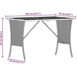  Vrtni stol s pločom od akacijevog drva sivi 105x75x72 cm poliratan | shoptok.hr
