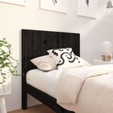  Posteljno vzglavje črno 95,5x4x100 cm trdna borovina, (20647562) | Shoptok.si