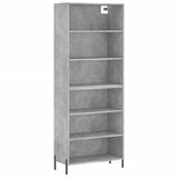  Visoka komoda siva betona 69,5x32,5x180 cm konstruirano drvo | shoptok.hr