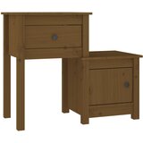Maison Chic Nočna omarica - Nočna miza medeno rjava 79,5x38x65,5 cm trdna borovina, (21690031) | Shoptok.si