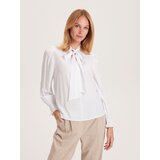 Reserved bluza z okrasnim vozlom - bela cene
