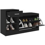  Klupa za cipele crna 94,5 x 31 x 57 cm od konstruiranog drva | shoptok.hr