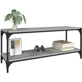 TV ormarić boja hrasta 100x33x41 cm konstruirano drvo i čelik | shoptok.hr